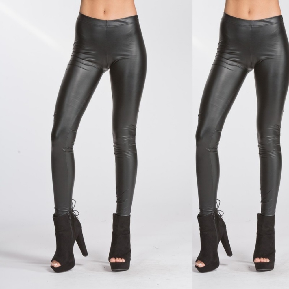 Faux leather leggings